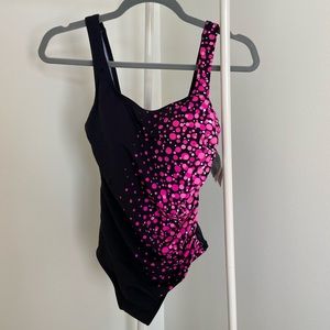 NWT Reebok Swimsuit Pink & Black 10